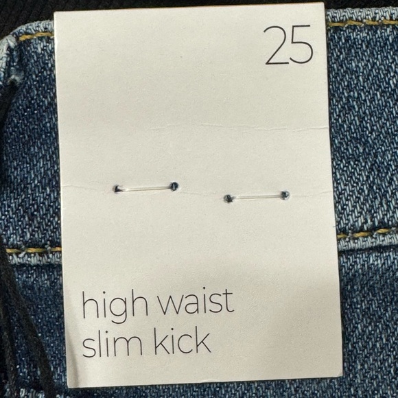 7 for all Mankind NWT SZ 25 Luxe Vintage High Waist Slim Kick Blue Jean - Picture 5 of 10